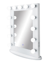 Upright Lighted Hollywood Mirror with Dimmer :: IMPACT Series ------ Black or White