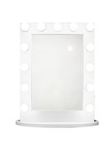 Upright Lighted Hollywood Mirror with Dimmer :: IMPACT Series ------ Black or White
