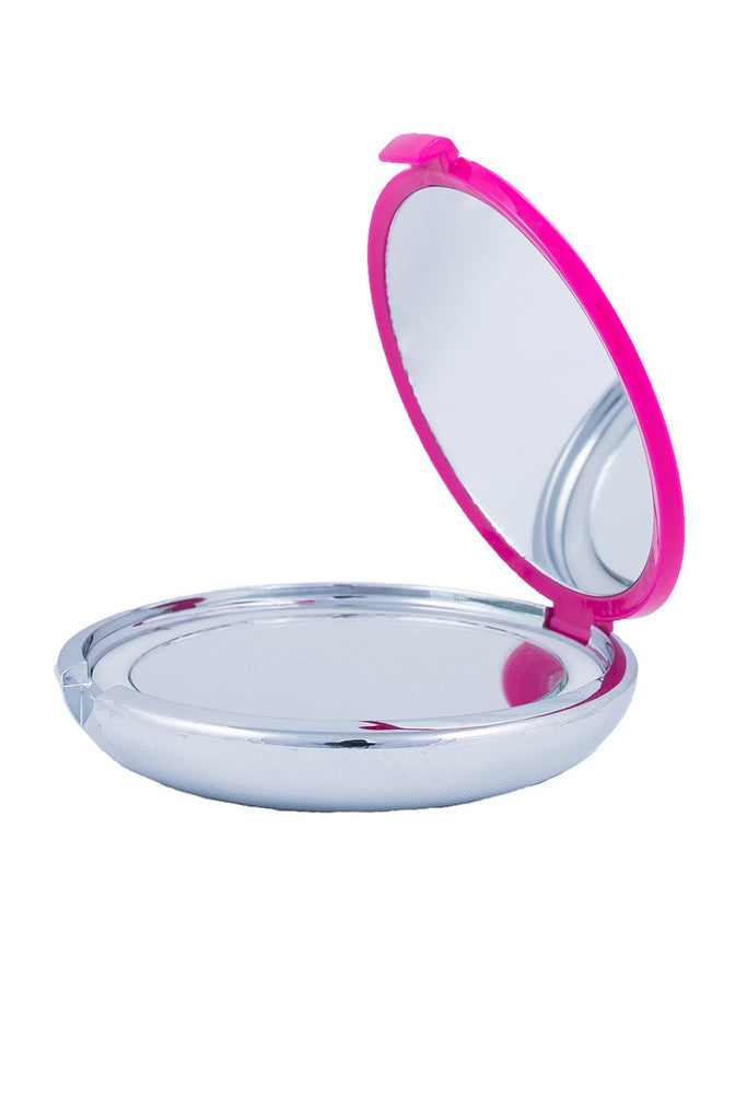 FREE SHIPPING:: Fuchsia LED 10x/1x Compact Mirror :: CHARM