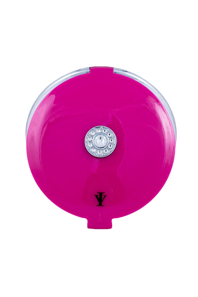 FREE SHIPPING:: Fuchsia LED 10x/1x Compact Mirror :: CHARM Series