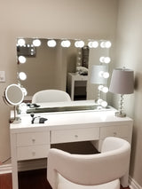 XXL Wide Bluetooth® Hollywood Frameless Mirror With Dimmer :: FOREVER Series