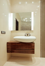 Large Bathroom Vanity Mirror with LED Lighted Edges :: IMPECCABLE Series
