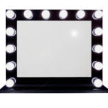 Wide Lighted Hollywood Mirror with Dimmer :: IMPACT Series