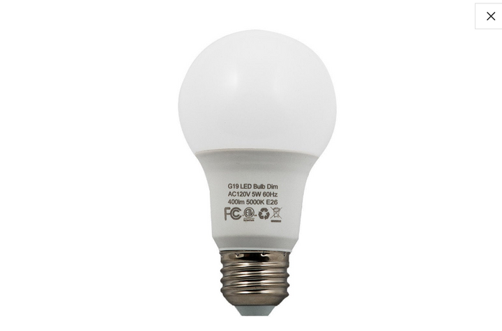 FREE SHIPPING : 6PK  DIMMABLE LED REPLACEMENT BULBS:  DAYLIGHT