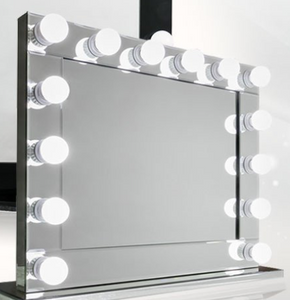 XL Wide Hollywood Mirrored Framed Mirror :: FOREVER Series (Wall Mounting only)