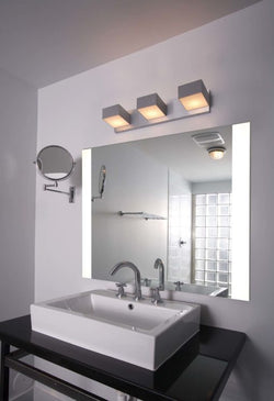 Large Bathroom Vanity Mirror with LED Lighted Edges :: IMPECCABLE Series