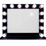 Wide Lighted Hollywood Mirror with Dimmer :: IMPACT Series