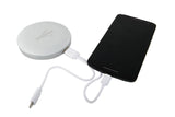 FREE SHIPPING:: Silver Charm LED Lighted Portable Charger Compact Mirror :: CHARM BEYOND Series